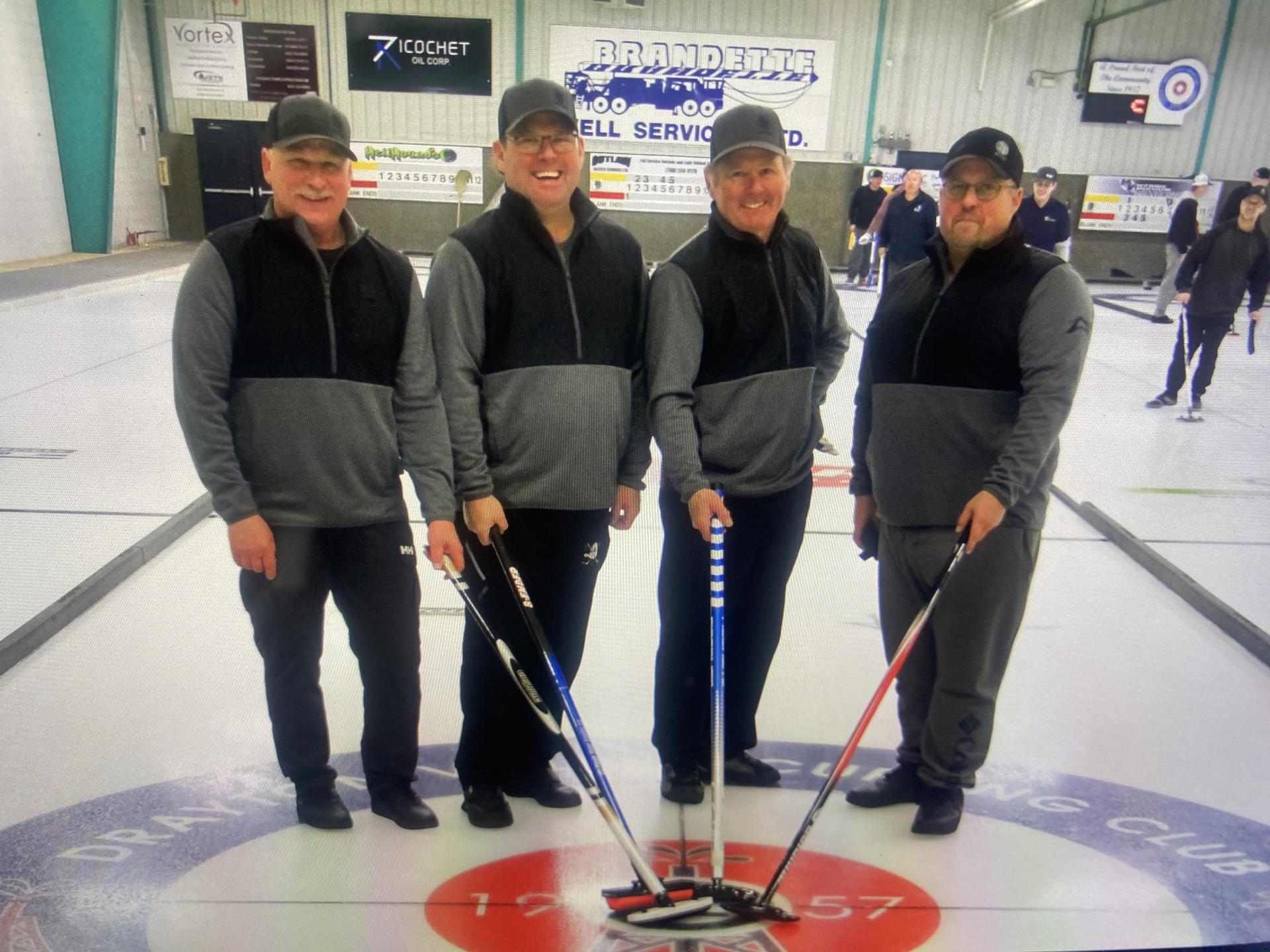 The team standing together