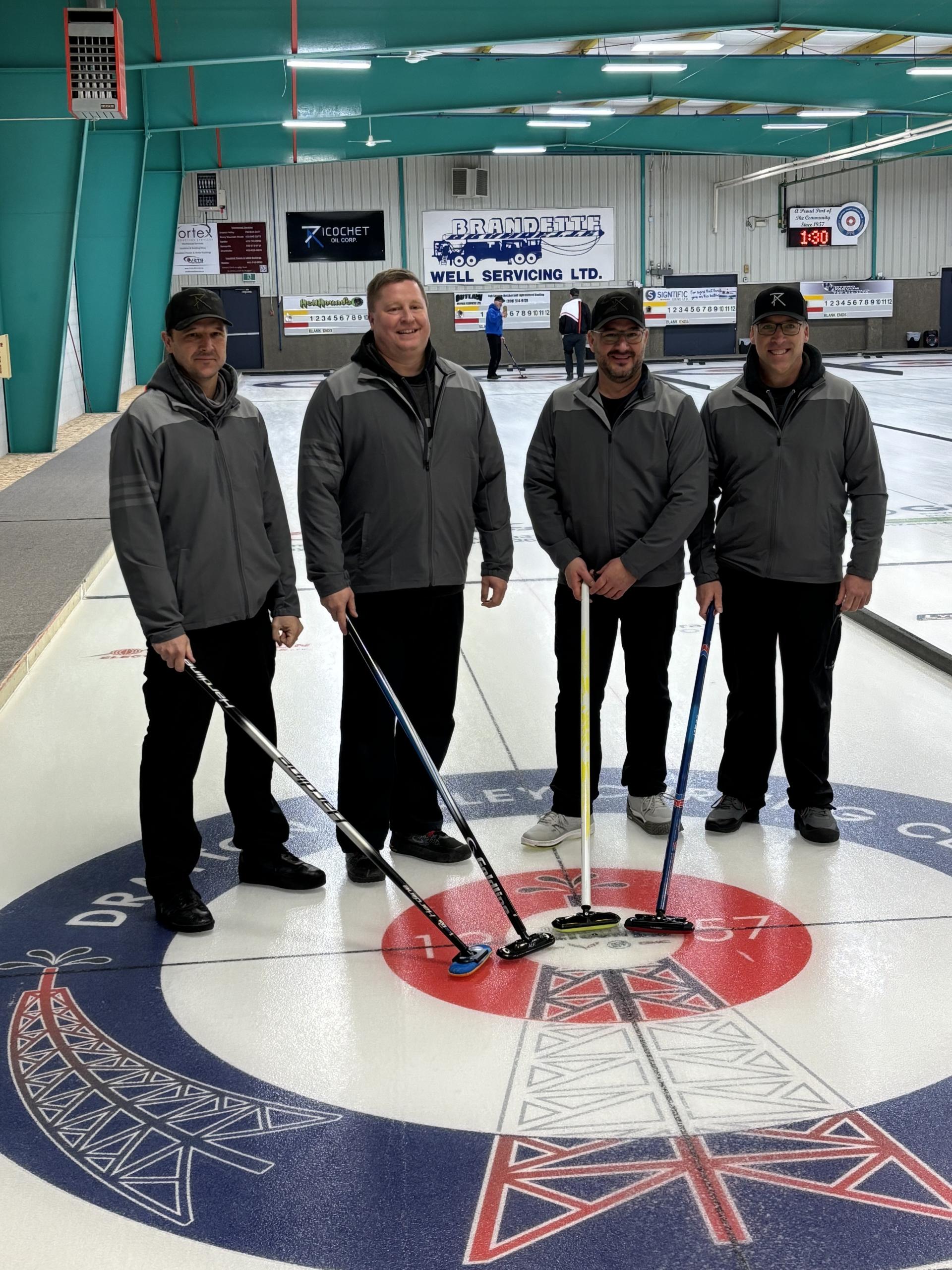 The team standing together