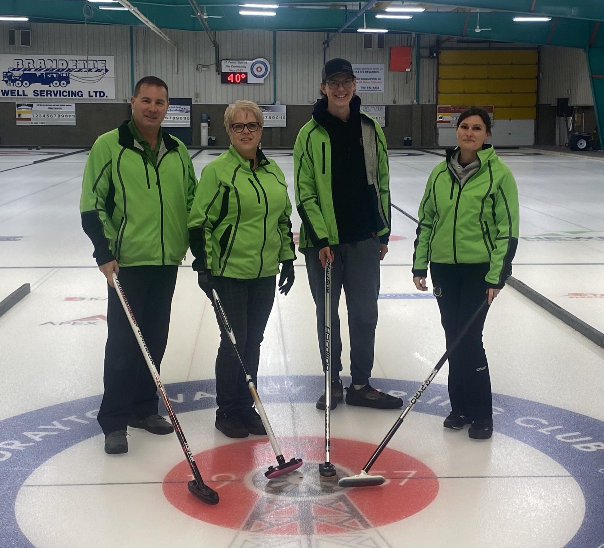 The team standing together