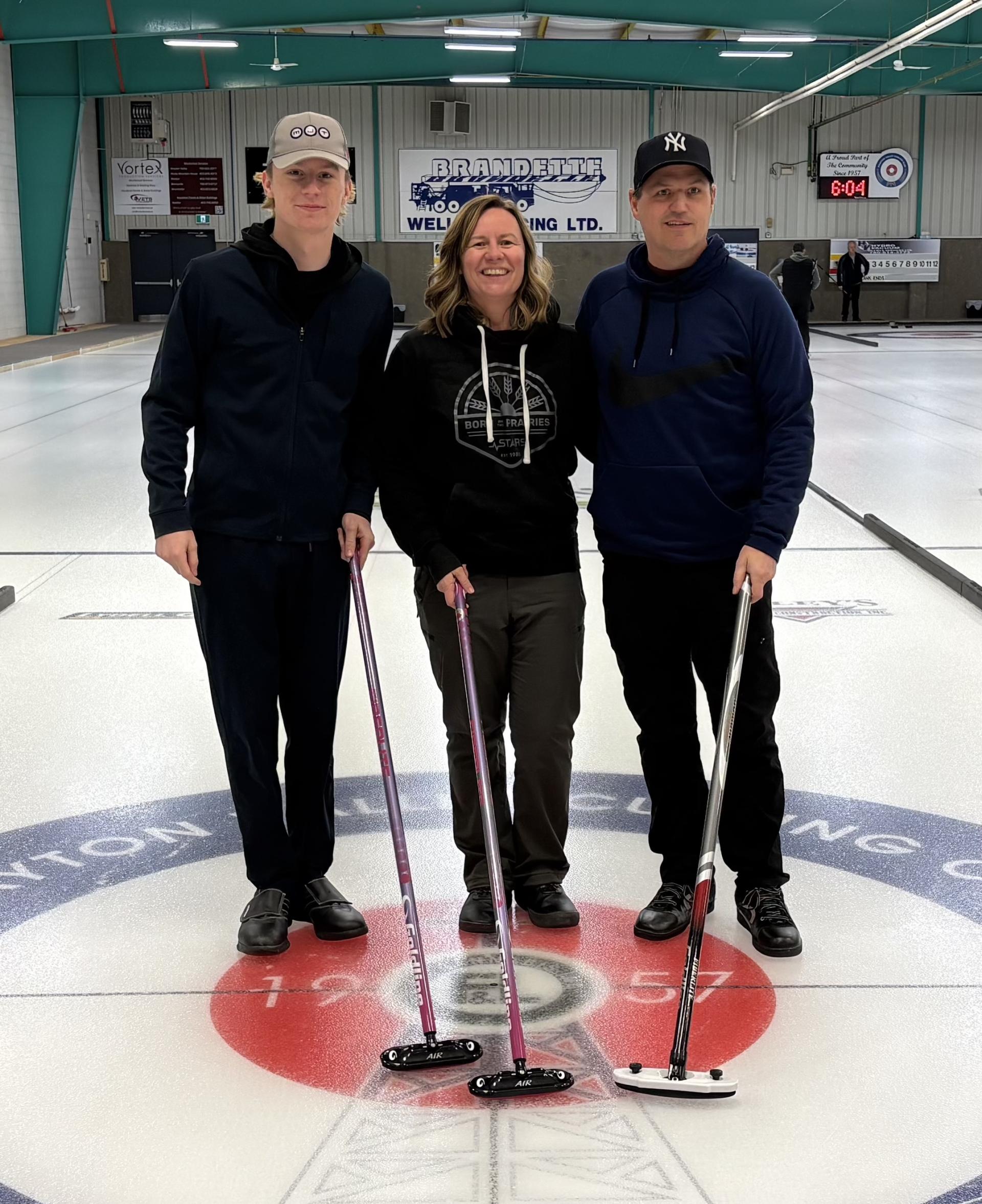 The team standing together