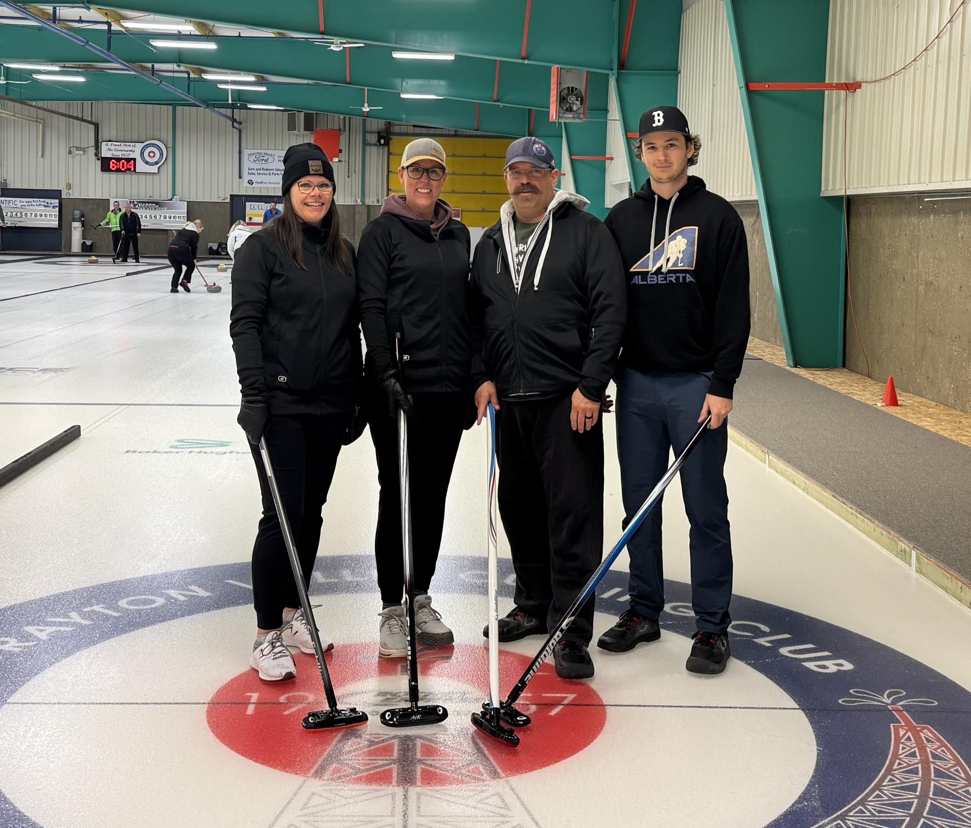 The team standing together